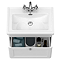 Roxbury Traditional 600mm Satin White Vanity Unit - Wall Hung Single Drawer Unit with Chrome Handle