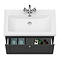 Roxbury Traditional 800mm Satin Anthracite Vanity Unit - Wall Hung Single Drawer Unit with Chrome Handle