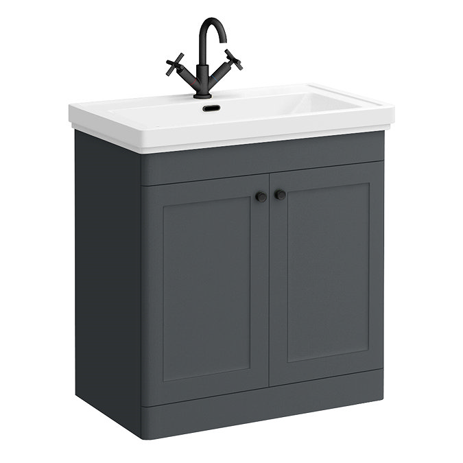 Roxbury Traditional 800mm Satin Anthracite Vanity Unit