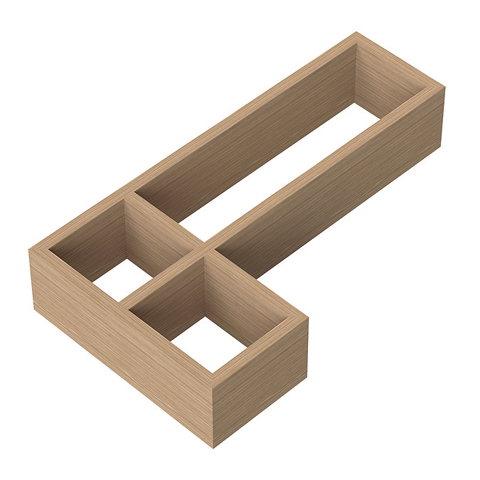 Roxbury Traditional L-Shaped Bamboo Drawer Organiser