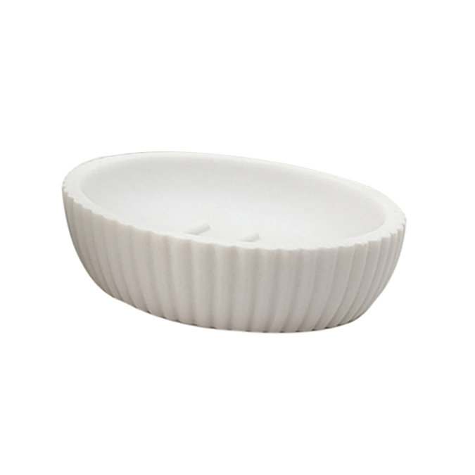 Roxbury White Fluted Soap Dish