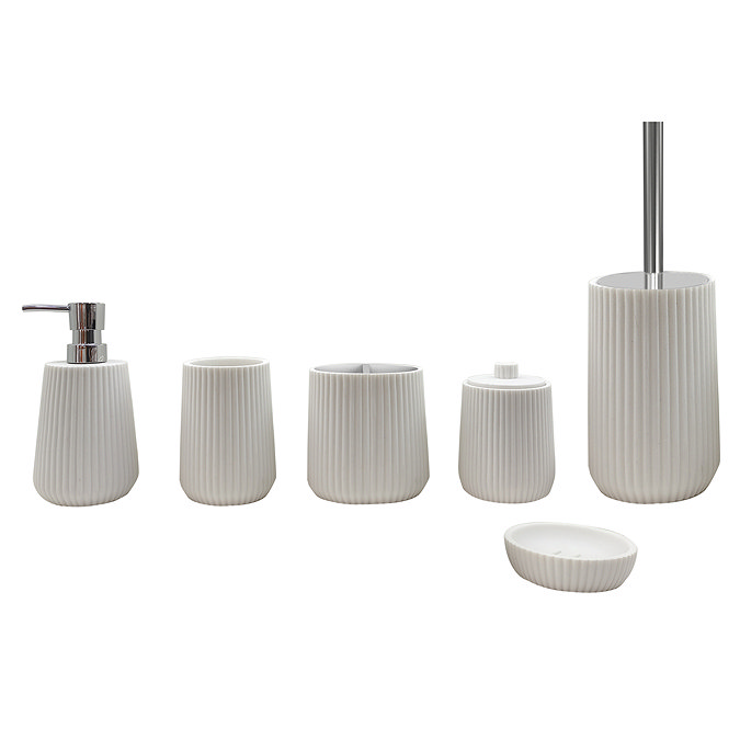 Roxbury White Fluted Soap Dispenser 