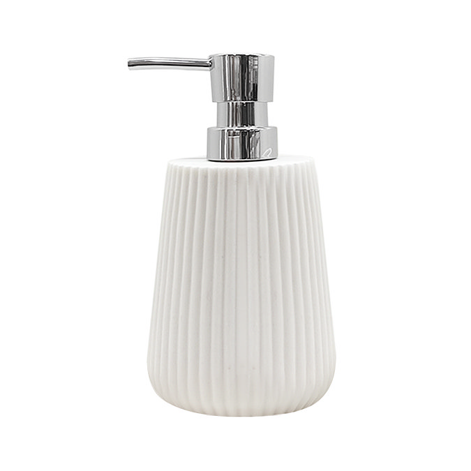 Roxbury White Fluted Soap Dispenser