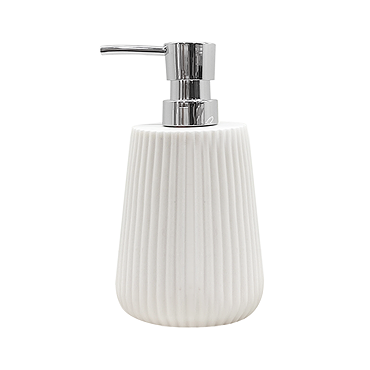 Roxbury White Fluted Soap Dispenser 