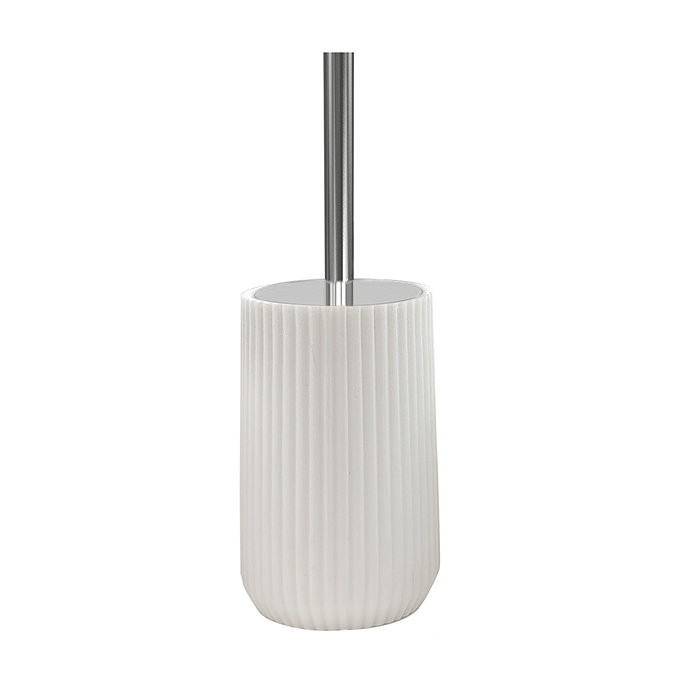 Roxbury White Fluted Toilet Brush Holder