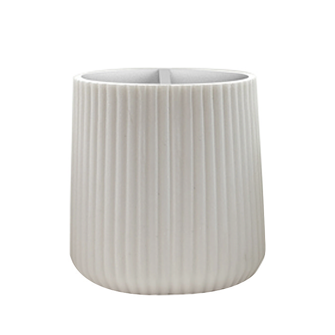 Roxbury White Fluted Toothbrush Holder