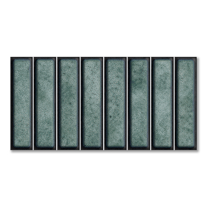 Rubin Kit-Kat Gloss Green Wall Tiles - 150 x 300mm