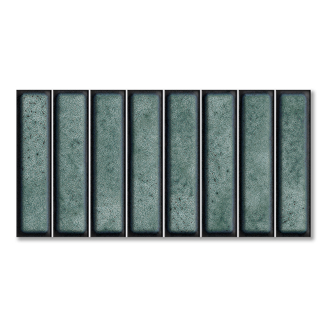 Rubin Kit-Kat Gloss Green Wall Tiles - 150 x 300mm