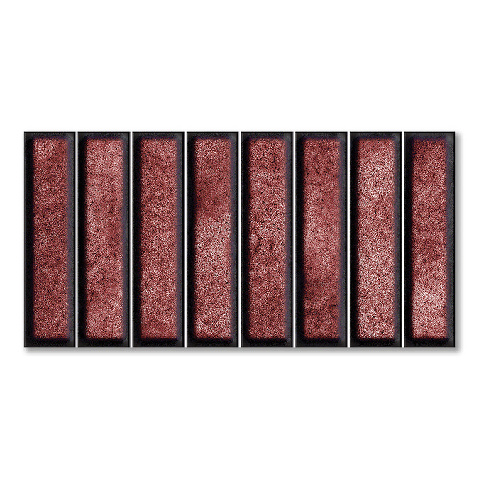 Rubin Kit-Kat Gloss Red Wall Tiles - 150 x 300mm