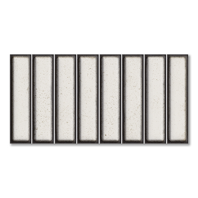 Rubin Kit-Kat Gloss White Wall Tiles - 150 x 300mm
