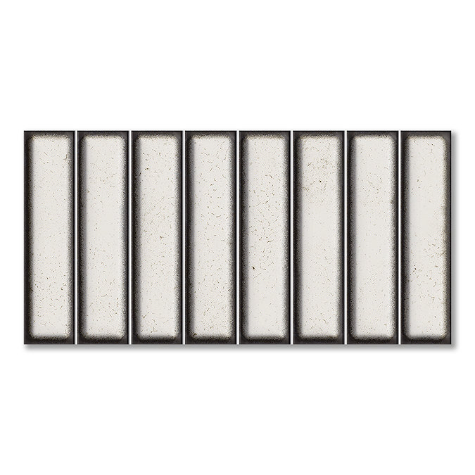 Rubin Kit-Kat Gloss White Wall Tiles - 150 x 300mm