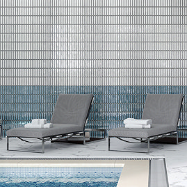 Rubin Kit-Kat Gloss White Wall Tiles - 150 x 300mm