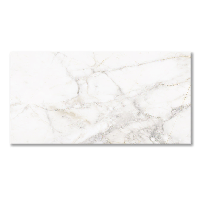 Ruvo Gloss White Marble Effect Wall Tiles - 250 x 500mm