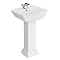 Rydal Traditional Basin + Pedestal (1 Tap Hole) Large Image