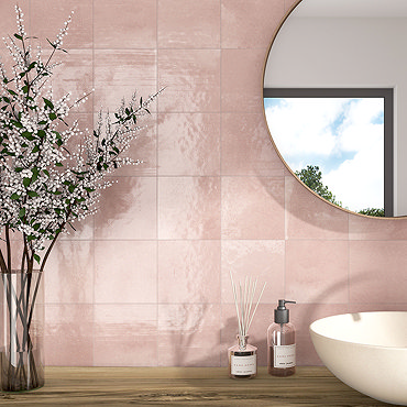 Safina Rose Pink Wall and Floor Tiles - 147 x 147mm  Profile Large Image