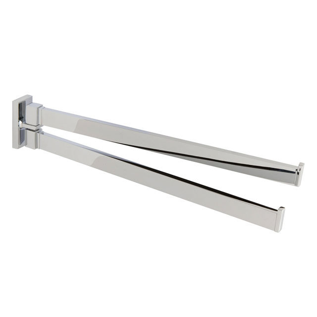 Sagittarius Madison Hinged Double Towel Rail - Chrome - AC/256/C Large Image