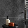 Salvo Black Stone Effect Rectified Wall and Floor Tiles - 600 x 600mm