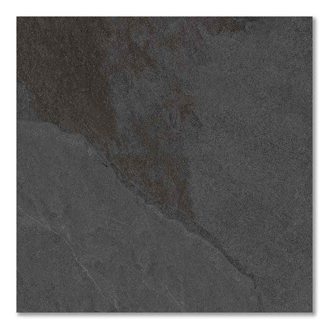 Salvo Black Stone Effect Rectified Wall and Floor Tiles - 600 x 600mm