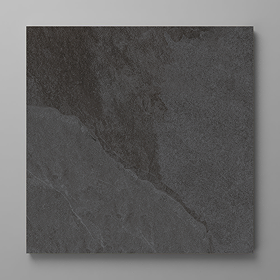 Salvo Black Stone Effect Rectified Wall and Floor Tiles - 600 x 600mm