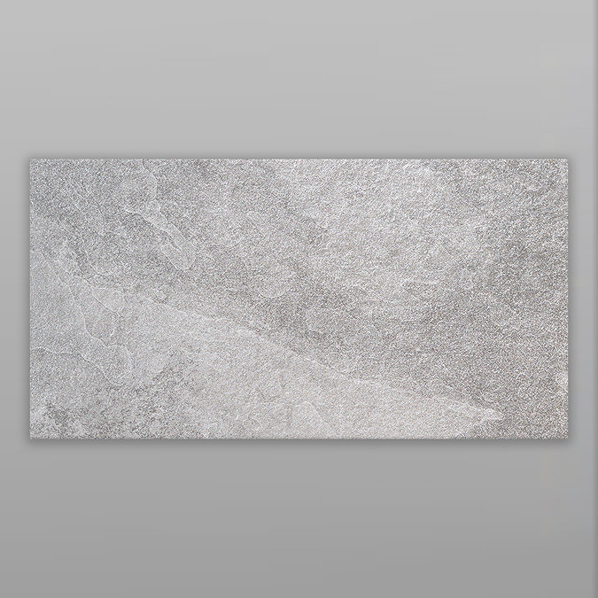 Salvo Grey Stone Effect Rectified Wall and Floor Tiles - 316 x 608mm