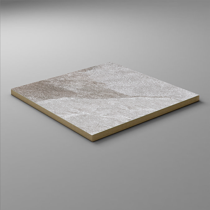 Salvo Grey Stone Effect Rectified Wall and Floor Tiles - 600 x 600mm