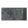 Salvo Large Format Black Stone Effect Wall and Floor Tiles - 600 x 1200mm
