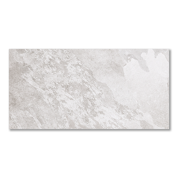 Salvo Large Format White Stone Effect Wall and Floor Tiles - 600 x 1200mm
