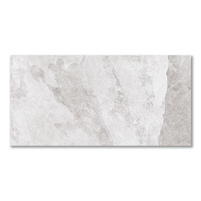 Salvo Large Format White Stone Effect Wall and Floor Tiles - 600 x 1200mm