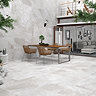 Salvo White Stone Effect Rectified Wall and Floor Tiles - 600 x 600mm