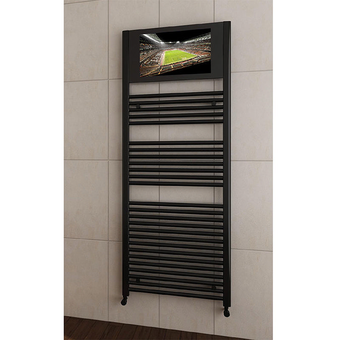San Francisco Designer Heated Towel Rail with Integrated LCD TV Large Image