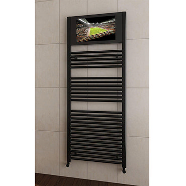 San Francisco Designer Heated Towel Rail with Integrated LCD TV Profile Large Image
