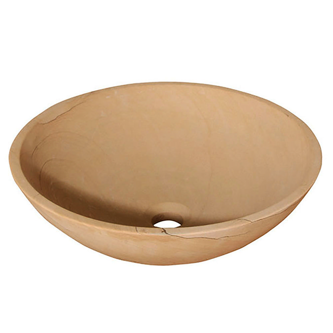 Sandstone 420mm Round Basin 0TH - SS001  In Bathroom Large Image
