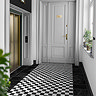 Stonehouse Studio Santori Black & White Chequered Marble Effect Wall & Floor Tiles - 223 x 223mm