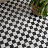 Stonehouse Studio Santori Black & White Chequered Marble Effect Wall & Floor Tiles - 223 x 223mm