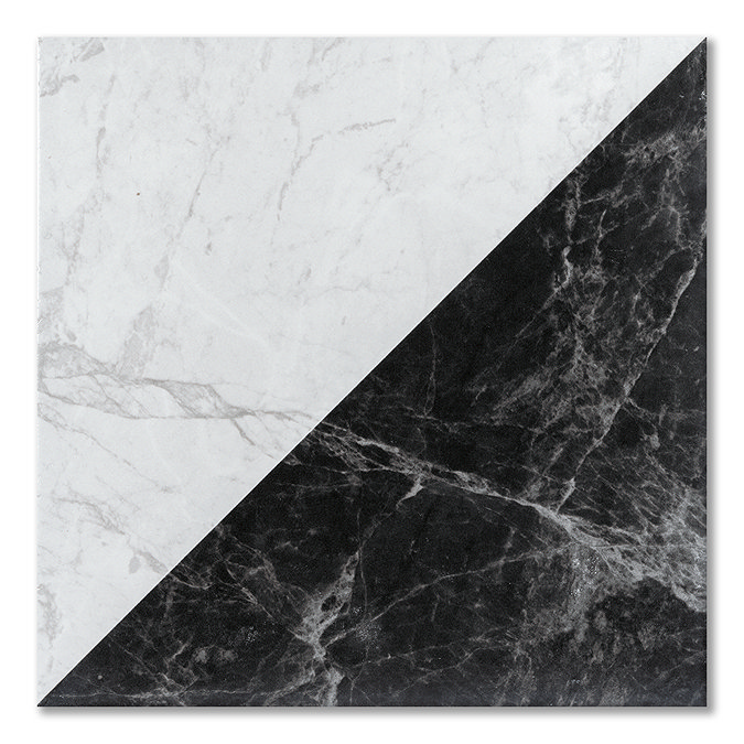 Stonehouse Studio Santori Black & White Stone Effect Wall & Floor Tiles - 223 x 223mm