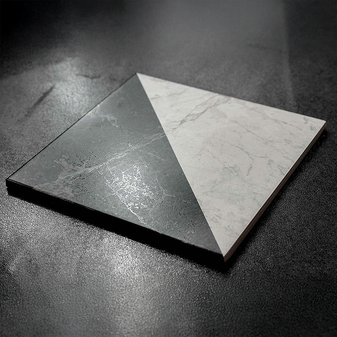 Stonehouse Studio Santori Black & White Marble Effect Wall & Floor Tiles - 223 x 223mm