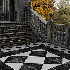 Stonehouse Studio Santori Black & White Stone Effect Wall & Floor Tiles - 223 x 223mm