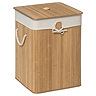 Saroma Square Bamboo Laundry Hamper - Natural Large Image