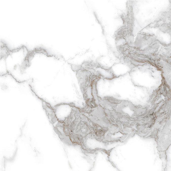 Sarzano Carrara Marble Effect Floor Tiles - 600 x 600mm  additional Large Image
