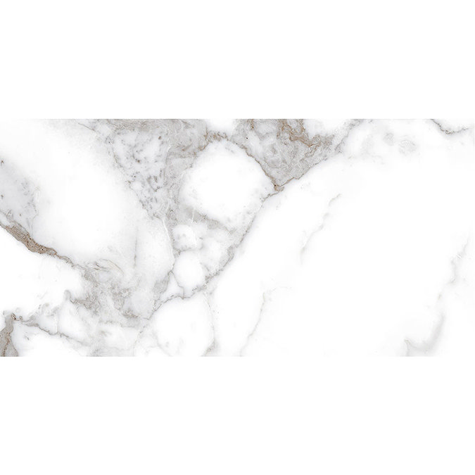 Sarzano Carrara Marble Effect Wall & Floor Tiles - 300 x 600mm  In Bathroom Large Image