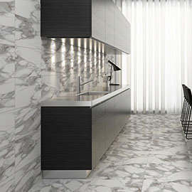 Sarzano Carrara Marble Effect Wall & Floor Tiles - 300 x 600mm Medium Image