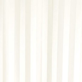 Satin Stripe Shower Curtain W1800 x H1800mm w/ 12 Curtain Rings - Cream - 69109 Large Image
