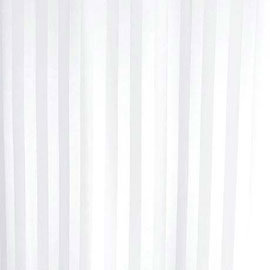 Extra Wide Satin Stripe Shower Curtain W2400 x H1800mm - White - 69113 Medium Image