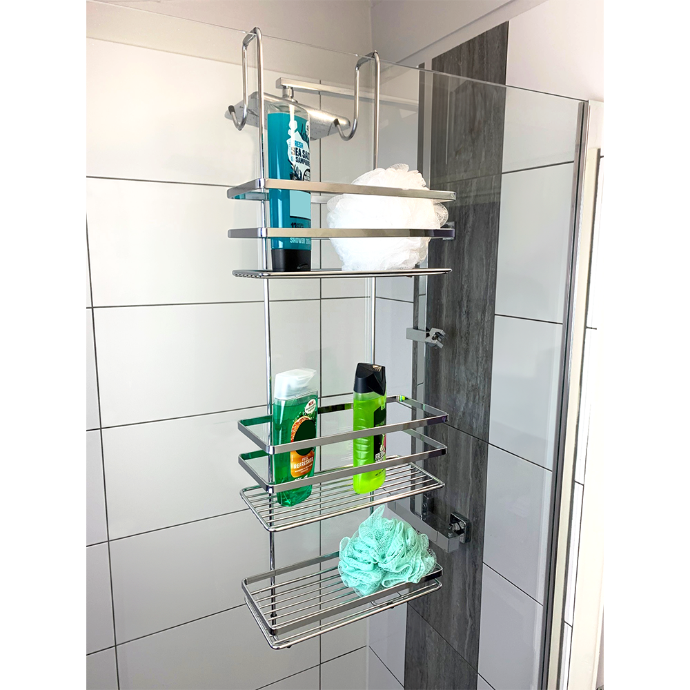 Satina 3 Tier Hanging Shower Tidy Chrome at Victorian Plumbing UK