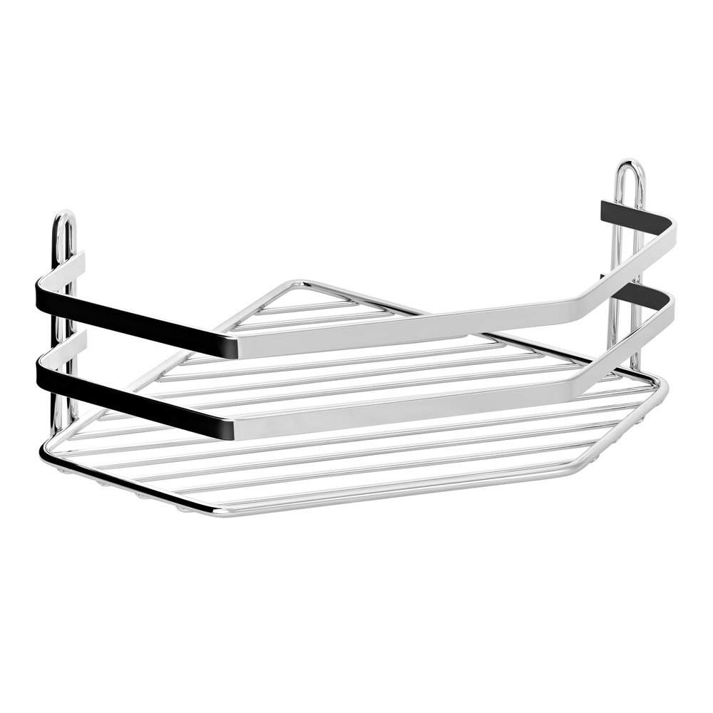 Hudson Reed Bathroom Wire Soap Basket, Chrome Deep Corner Basket