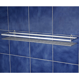 Satina Single Shower Caddy Shelf - Chrome - 56490 Large Image