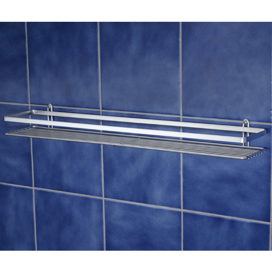 Satina Single Shower Caddy Shelf Chrome 56490 at Victorian Plumbing UK