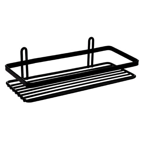 Satina - Single Small Rectangular Shelf - Black - 58120 Large Image