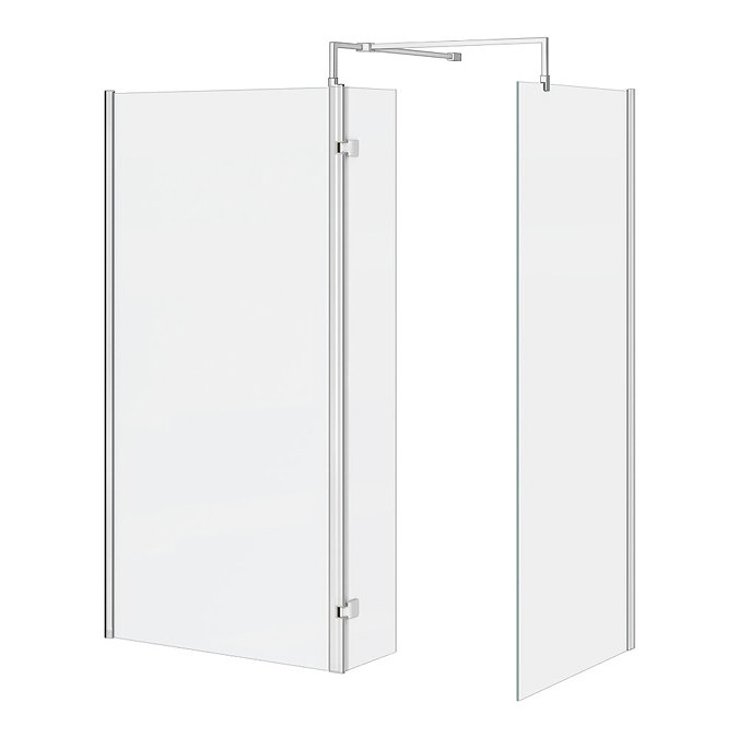 Nova 1600 x 800 Wet Room (Inc. Screen, Side Panel + Return Panel) No Tray Large Image