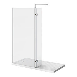 Nova 1600 x 800 Wet Room (900mm Screen, Return Panel + Tray) Large Image